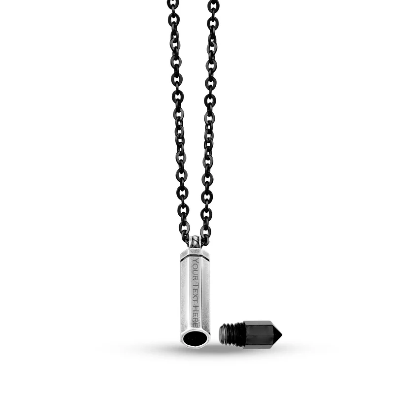 Schwarzer Bullet Urnen-Anhänger