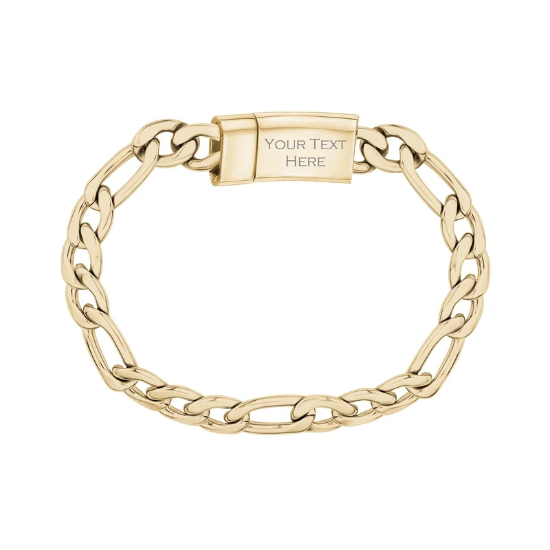 9mm Figaro Gliederarmband
