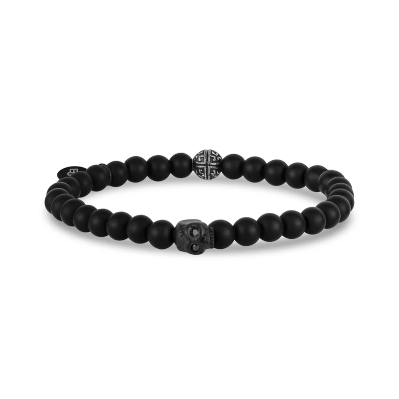 6mm Schädelkopf Stretch Bead Armband
