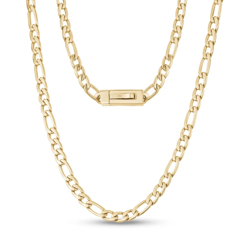 7mm Figaro Link Kette mit Gravur
