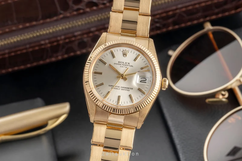 Rolex Date 18 ct gold automatic men's watch 1503 Vintage [2604568]