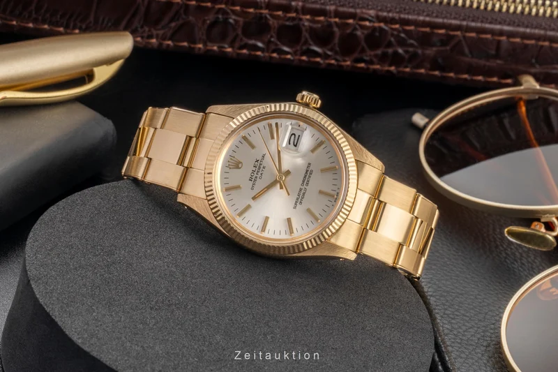 Rolex Date 18 ct gold automatic men's watch 1503 Vintage [2604568]