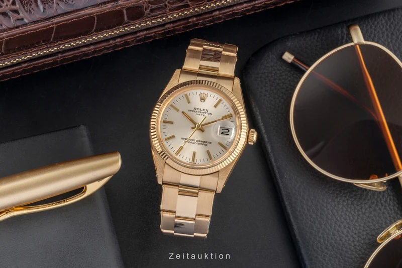 Rolex Date 18 ct gold automatic men's watch 1503 Vintage [2604568]
