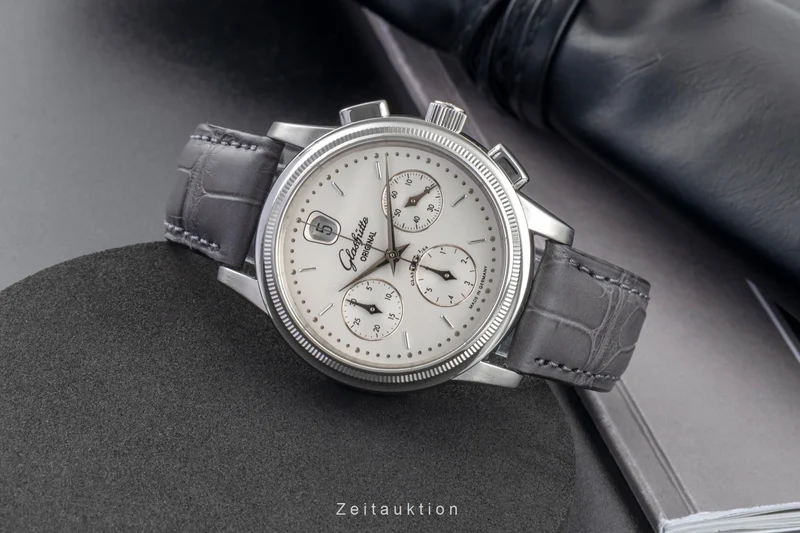 Glashütte Senator chronograph steel automatic men's watch 39-32-03-03-04 LP: 14900EUR [2604443]