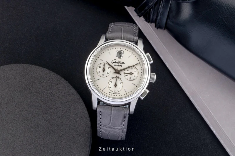 Glashütte Senator chronograph steel automatic men's watch 39-32-03-03-04 LP: 14900EUR [2604443]