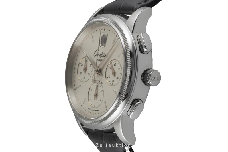 Glashütte Senator chronograph steel automatic men's watch 39-32-03-03-04 LP: 14900EUR [2604443]