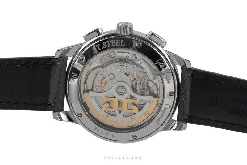 Glashütte Senator chronograph steel automatic men's watch 39-32-03-03-04 LP: 14900EUR [2604443]