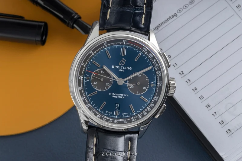 Breitling Premier chronograph steel automatic men's watch AB0118A61C1A1 LP: 9350EUR [2604427]