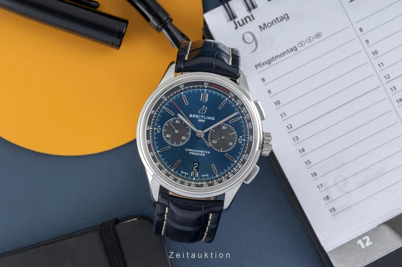 Breitling Premier chronograph steel automatic men's watch AB0118A61C1A1 LP: 9350EUR [2604427]