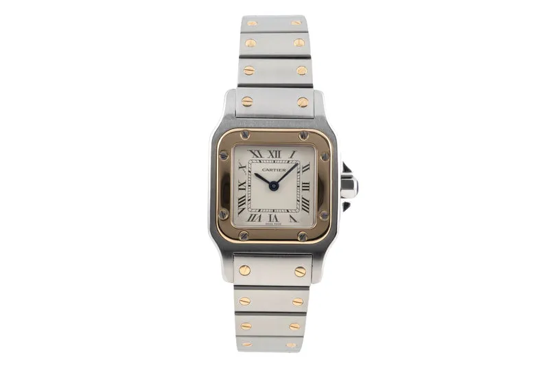 Cartier Santos steel / gold quartz women's watch W20012C4 [2604428]