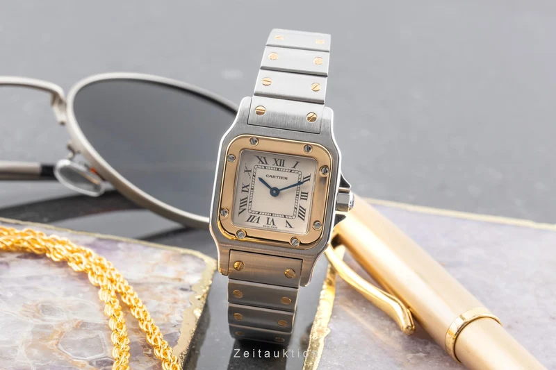 Cartier Santos steel / gold quartz women's watch W20012C4 [2604428]