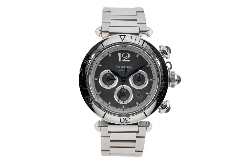Cartier Pasha chronograph steel automatic men's watch WSPA0027 [2604564]