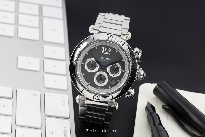 Cartier Pasha chronograph steel automatic men's watch WSPA0027 [2604564]