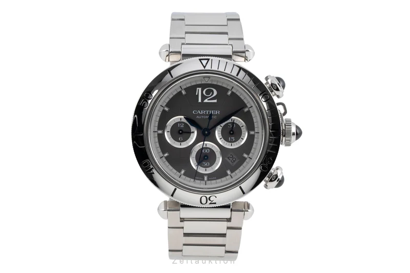 Cartier Pasha chronograph steel automatic men's watch WSPA0027 [2604564]