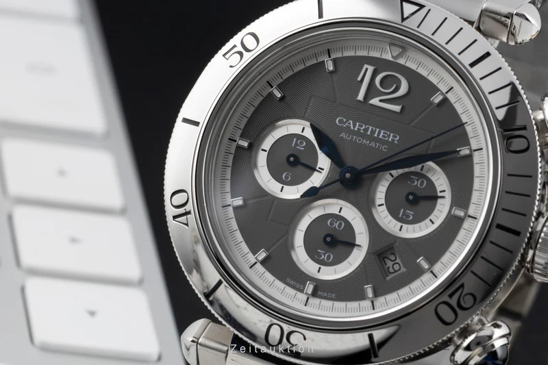 Cartier Pasha chronograph steel automatic men's watch WSPA0027 [2604564]