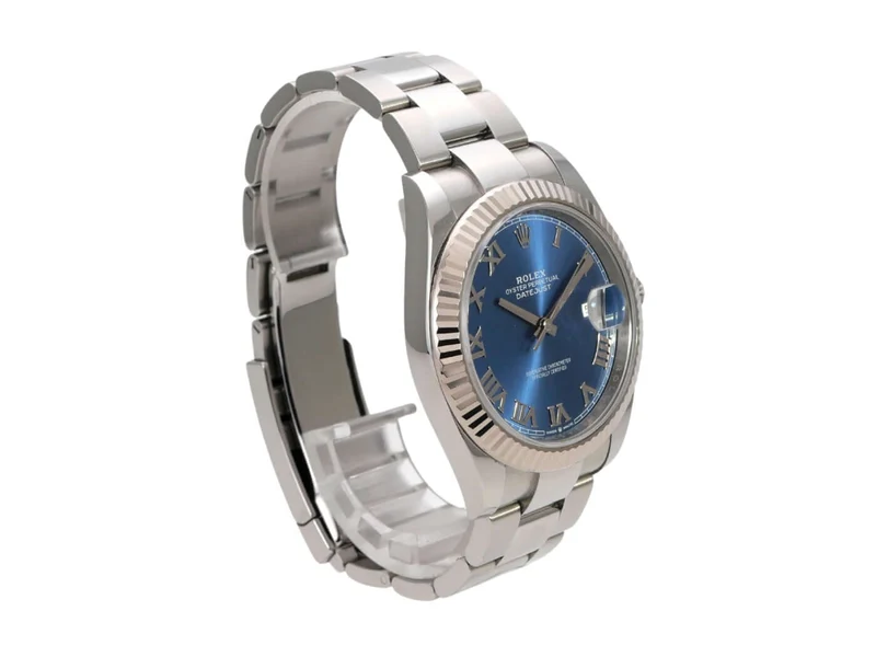 Rolex Datejust 41 Edelstahl Weißgold 126334 Blau Römisch