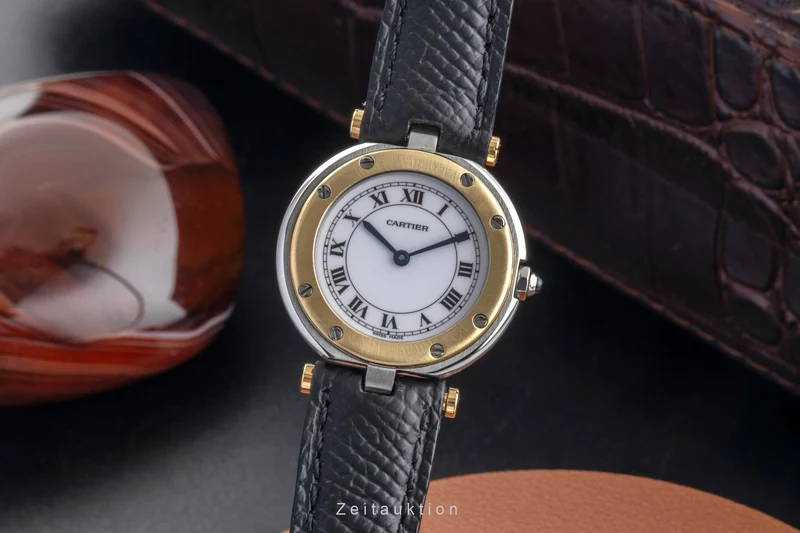 Cartier Santos Ronde steel / gold quartz women's watch 8191 [2604416]