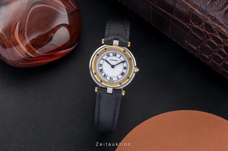 Cartier Santos Ronde steel / gold quartz women's watch 8191 [2604416]