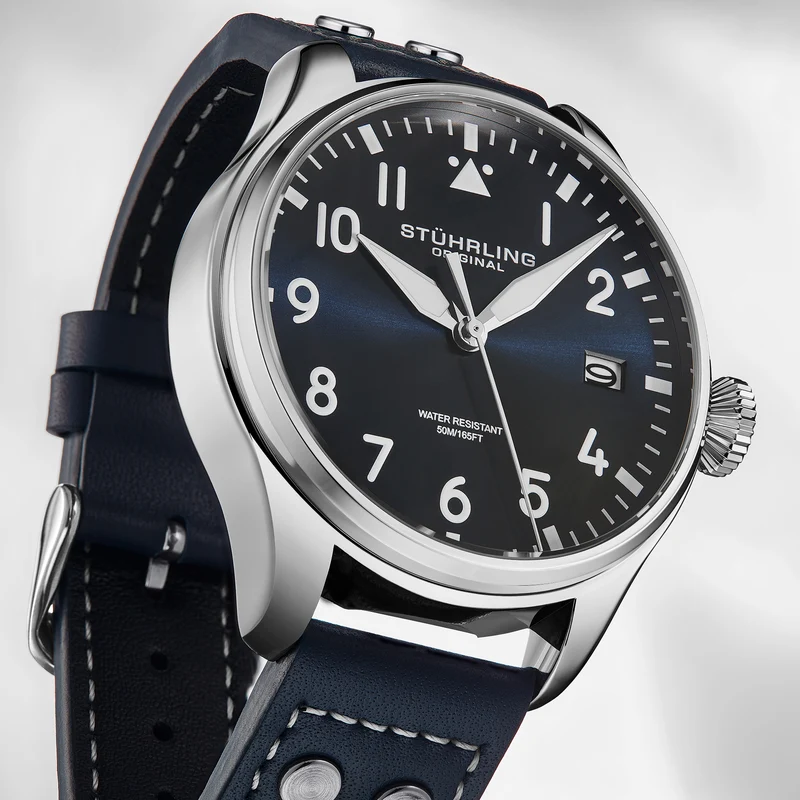 Stührling Airman 4078 Quartz Men’s 43mm Pilot Watch