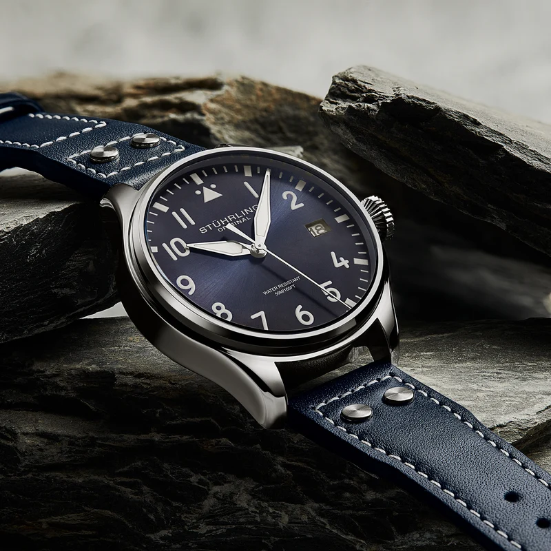 Stührling Airman 4078 Quartz Men’s 43mm Pilot Watch