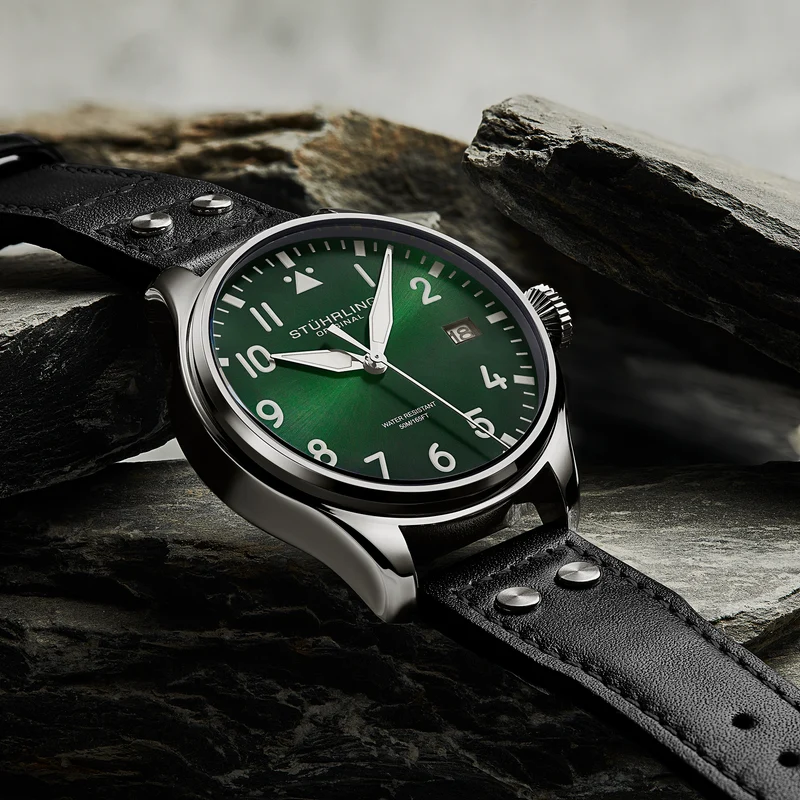 Stührling Airman 4078 Quartz Men’s 43mm Pilot Watch