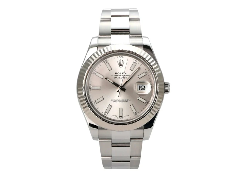 Rolex Datejust II Edelstahl Weißgold 116334 Silber