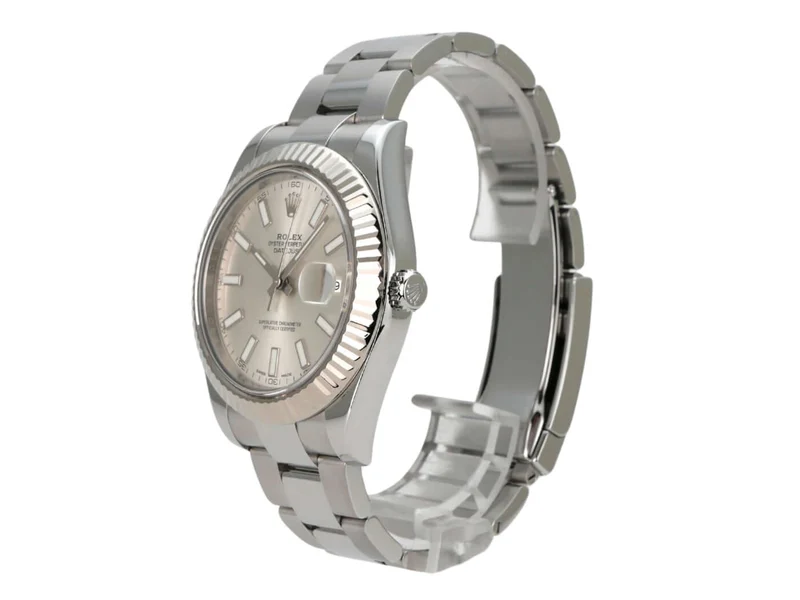 Rolex Datejust II Edelstahl Weißgold 116334 Silber