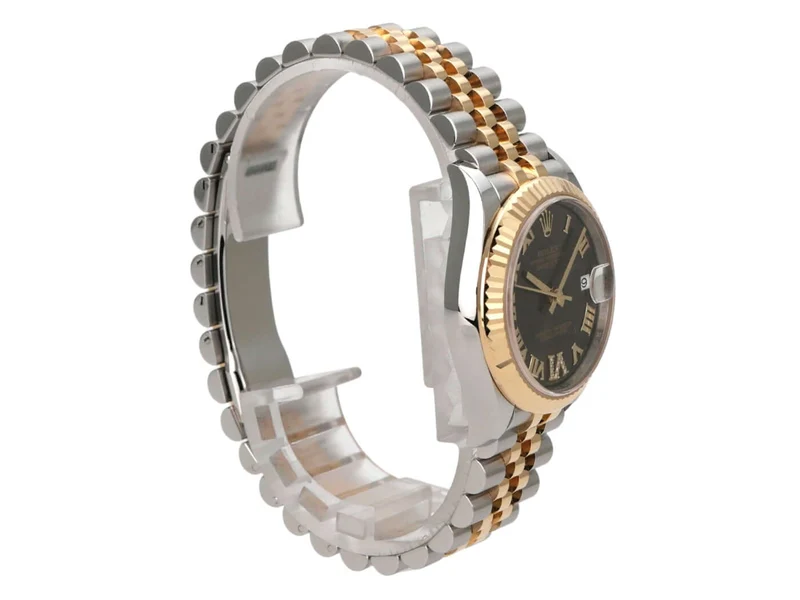 Rolex Datejust 31 Oystersteel Gelbgold 278273 Dark Grey R Diamant Jubile-Band