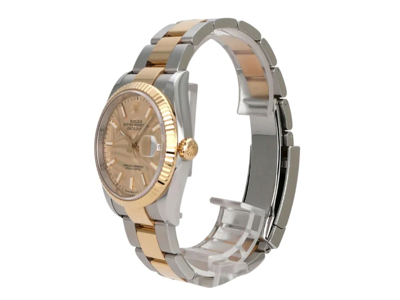 Rolex Datejust 36 Oystersteel Gelbgold 126233 Golden Palmenmuster