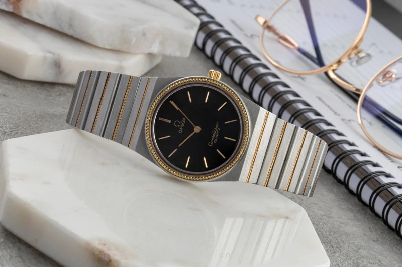 Omega Constellation steel / gold quartz men's watch 195.0007 , 395.0803 Vintage [2604071]