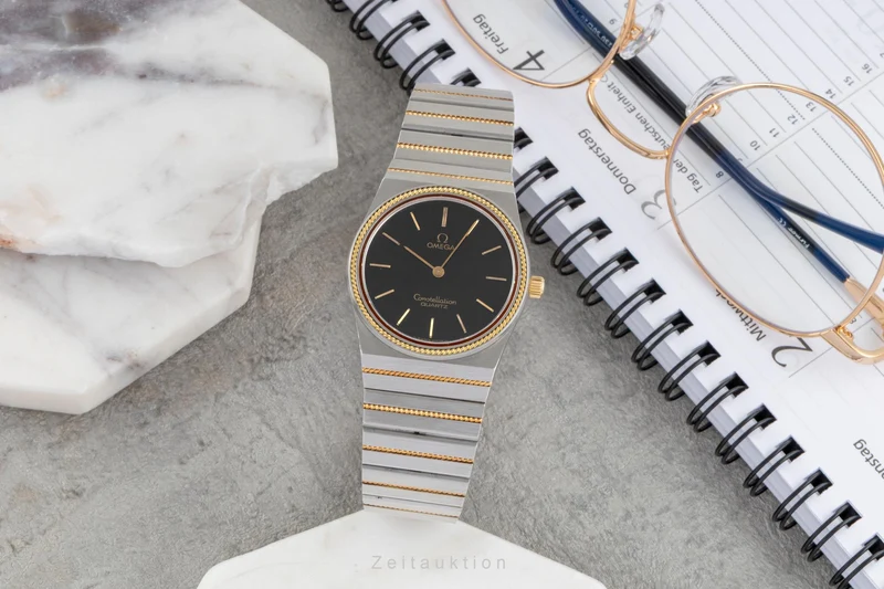 Omega Constellation steel / gold quartz men's watch 195.0007 , 395.0803 Vintage [2604071]