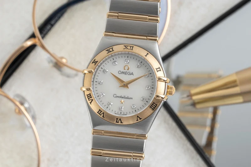 Omega Constellation steel / gold quartz women's watch 1272.75.00 [2603779]