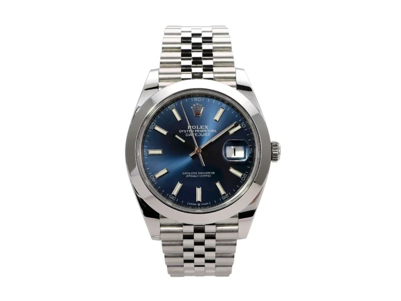 Rolex Datejust 41 Edelstahl 126300 Blau Jubile-Band