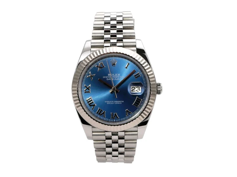 Rolex Datejust 41 Oystersteel Weißgold 126334 Blau Römisch Jubile-Band