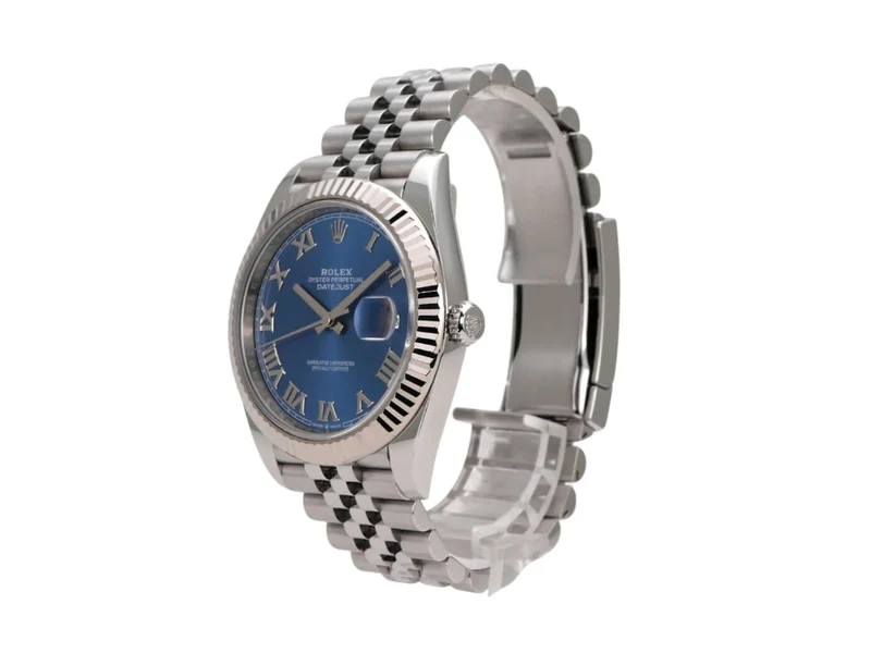 Rolex Datejust 41 Oystersteel Weißgold 126334 Blau Römisch Jubile-Band