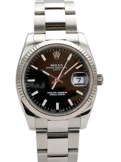 Rolex Oyster Perpetual Date 34 115234 Schwarz