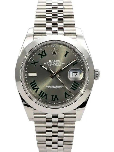Rolex Datejust 41 Edelstahl 126300 Rhodium Römisch Jubile-Band