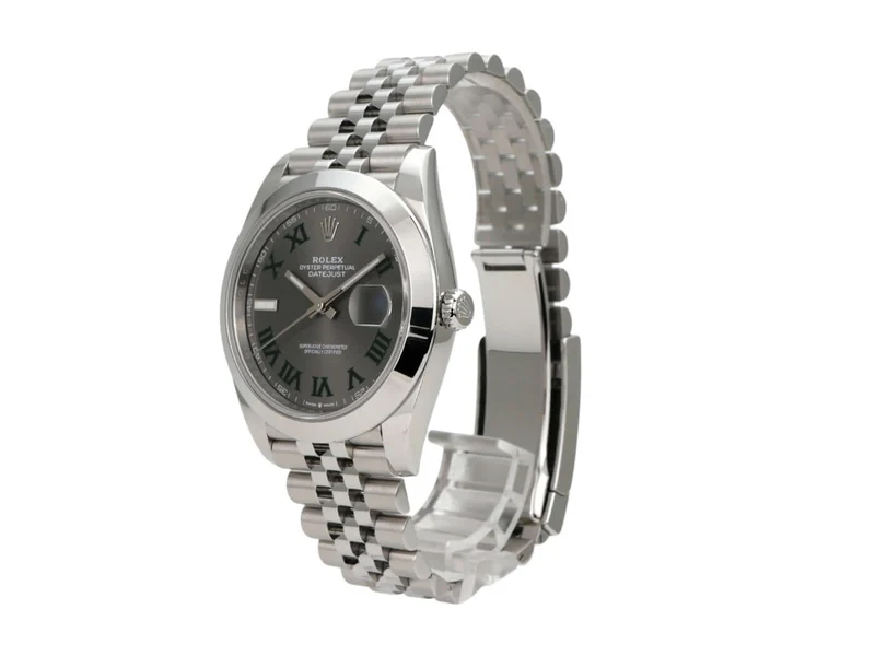 Rolex Datejust 41 Edelstahl 126300 Rhodium Römisch Jubile-Band