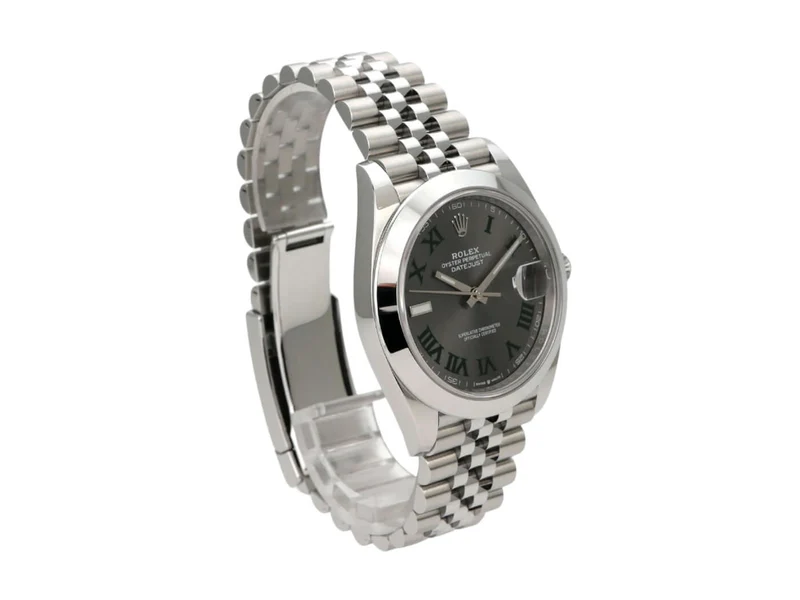 Rolex Datejust 41 Edelstahl 126300 Rhodium Römisch Jubile-Band