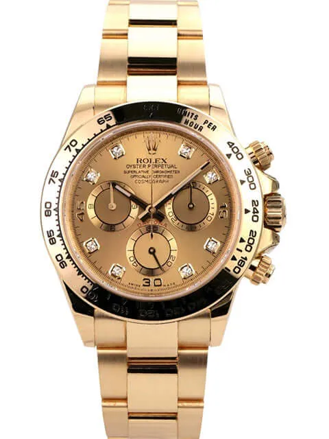 Rolex Cosmograph Daytona Gelbgold 116508 Champagner Diamant