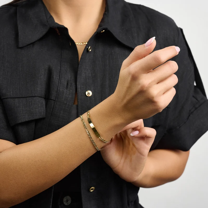 3,5 mm Figaro Gliederarmband