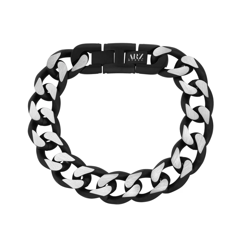 14mm zweifarbiges kubanisches Gliederarmband