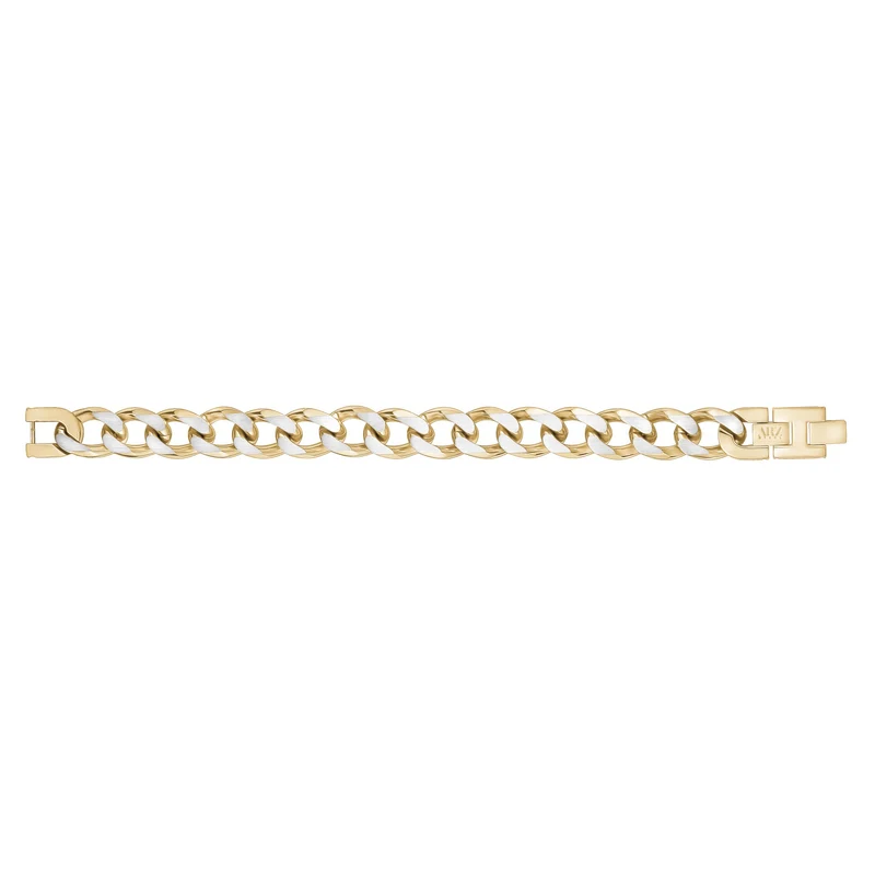 14mm zweifarbiges kubanisches Gliederarmband