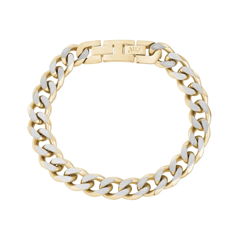 11mm zweifarbiges kubanisches Gliederarmband