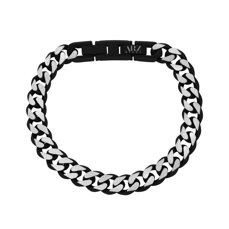 8mm zweifarbiges kubanisches Gliederarmband