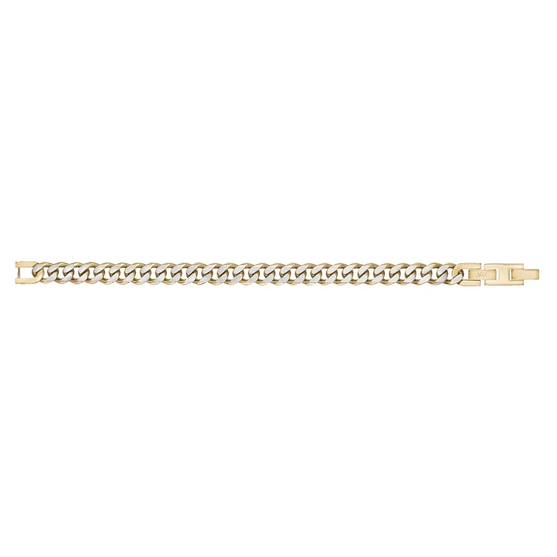 8mm zweifarbiges kubanisches Gliederarmband