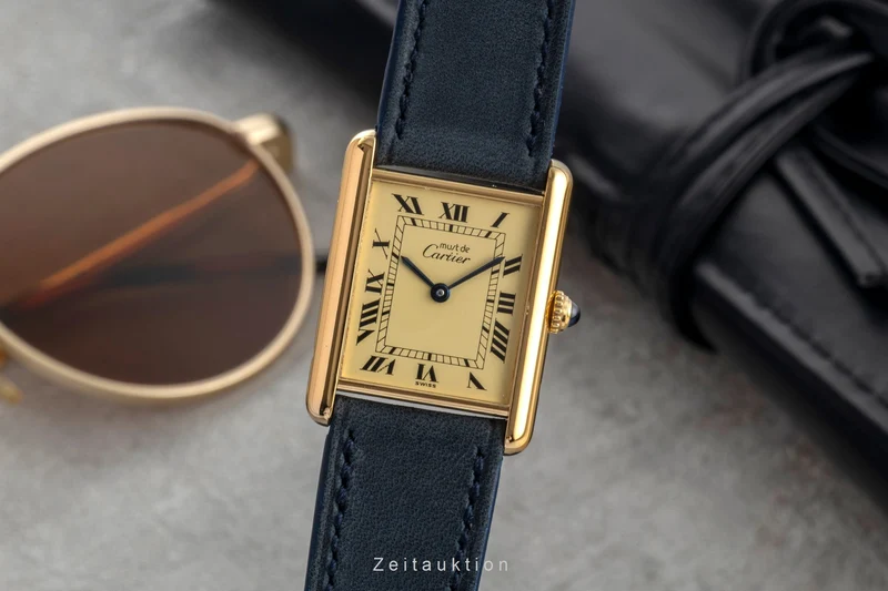 Cartier Tank silver-gilt quartz women's watch W1002753 [2604366]