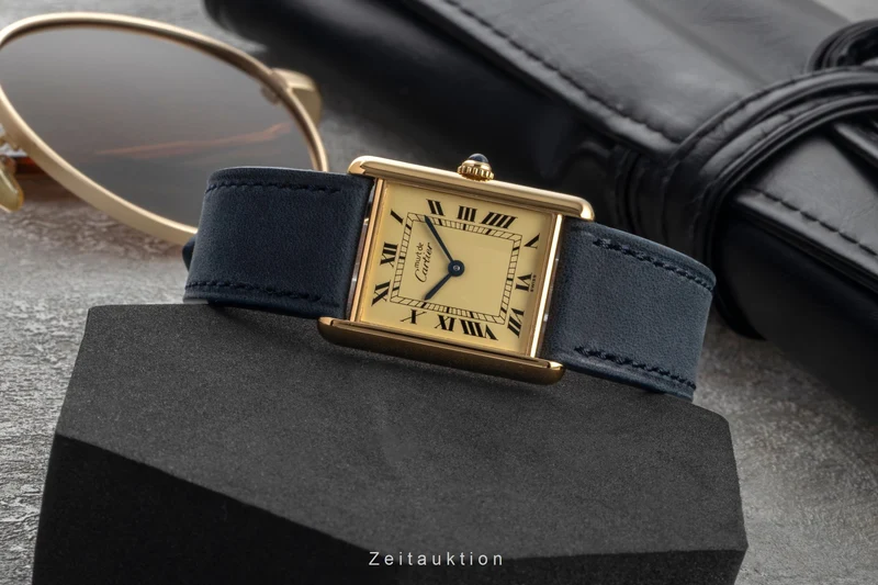 Cartier Tank silver-gilt quartz women's watch W1002753 [2604366]