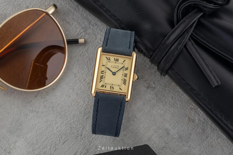 Cartier Tank silver-gilt quartz women's watch W1002753 [2604366]