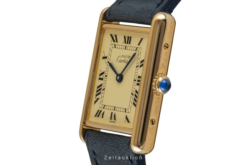 Cartier Tank silver-gilt quartz women's watch W1002753 [2604366]